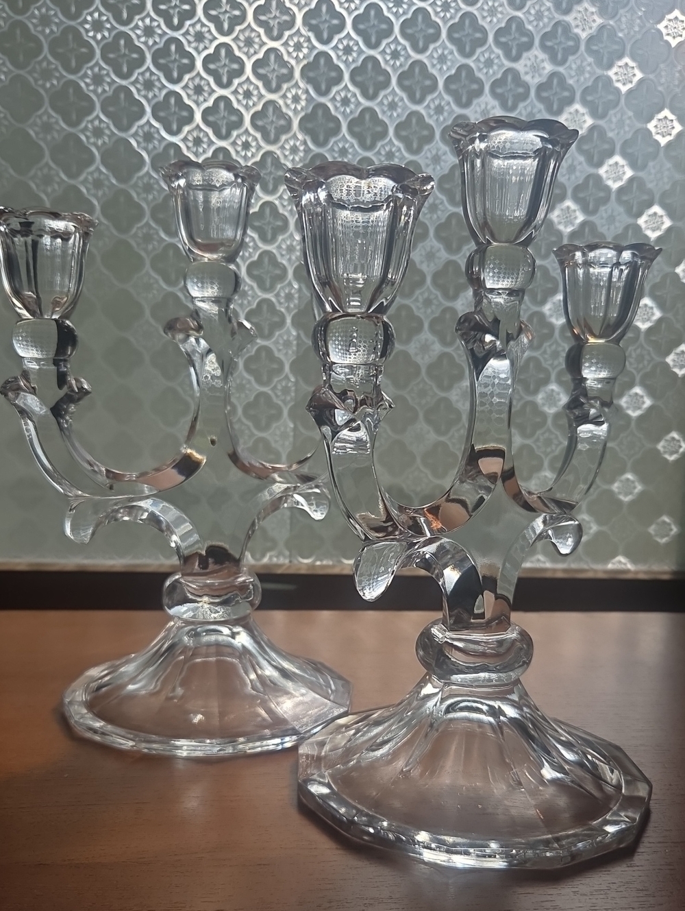 Vintage Towle Crystal Candelabra Elegant 3 Light Candle Holder
